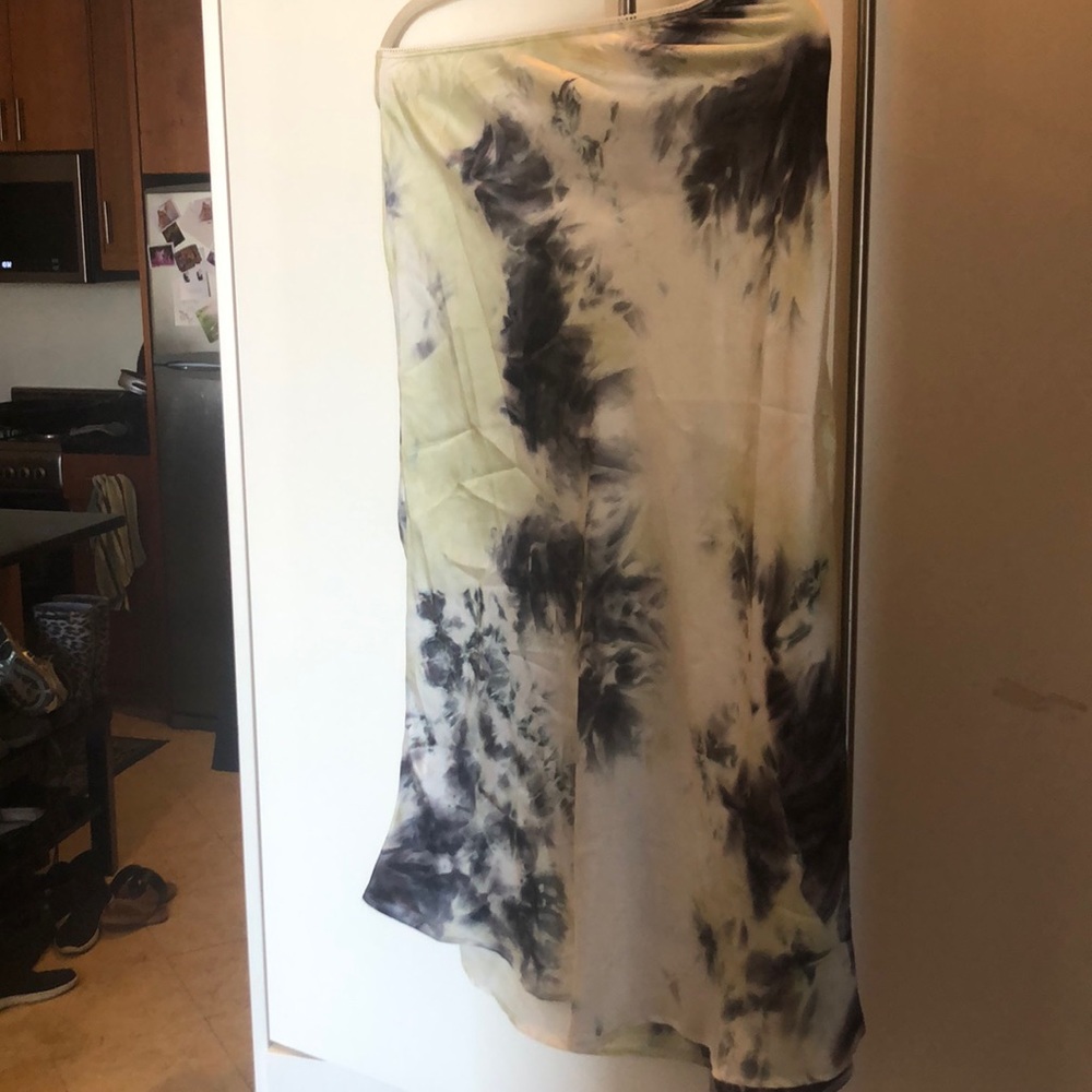 Tie dye silk skirt